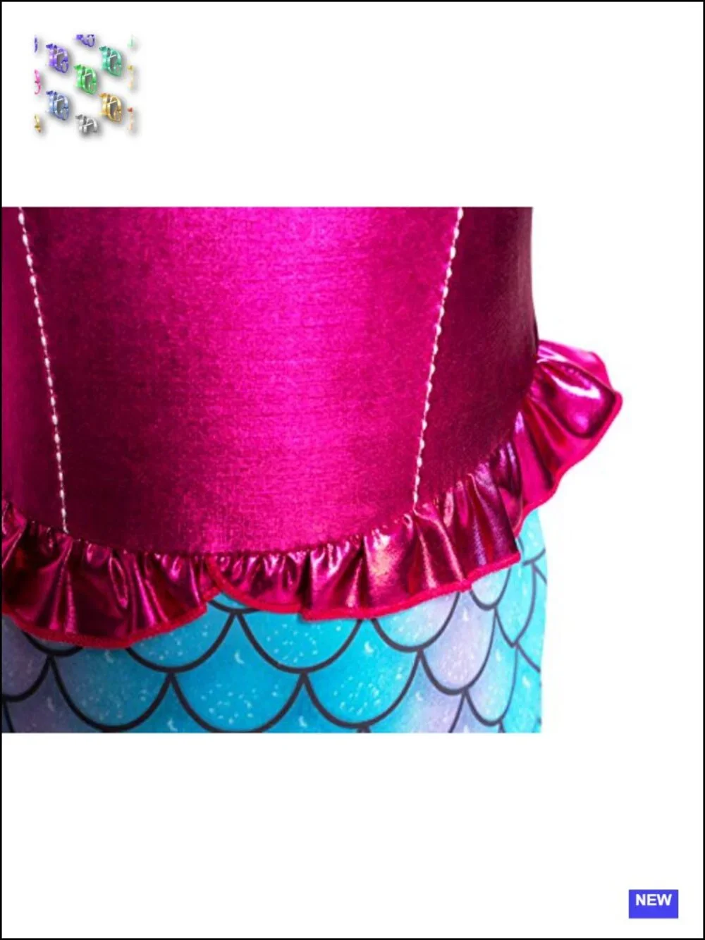 Girls Mermaid Costume Princess Dress Up with Accessories 5T